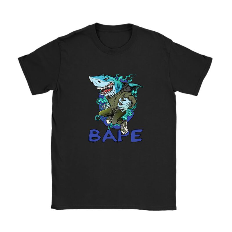 Cartoon Shark Bape Unisex T-Shirt TAT5467