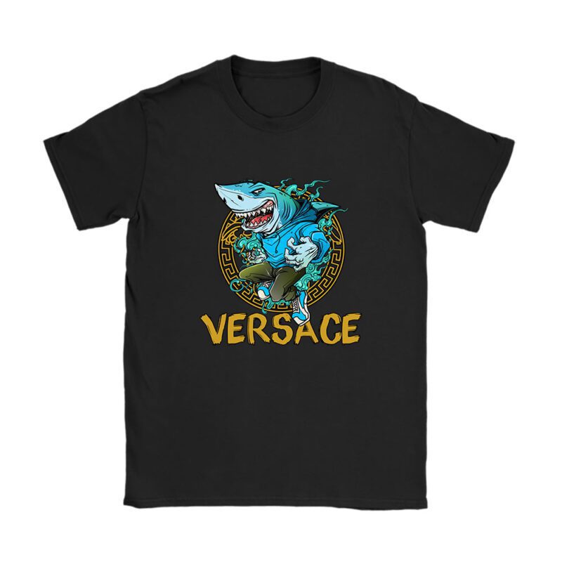 Cartoon Shark Versace Unisex T-Shirt TAT5479