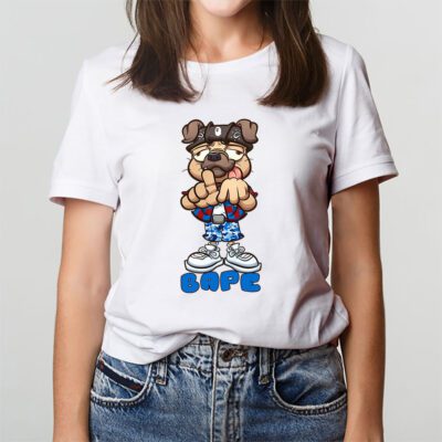Cholo Pug Dog Making The Los Angeles Hand Sign Bape Brand Unisex T Shirt Cotton Tee TAT6248 3