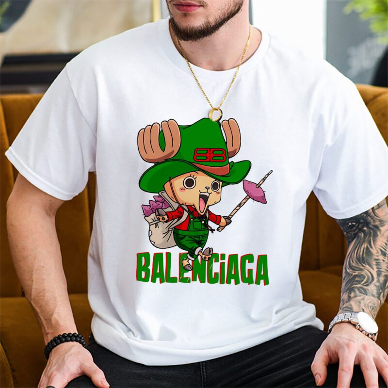 Chopperman Tony Tony Chopper One Piece Balenciaga Brand Unisex T Shirt Cotton Tee TAT6550 2