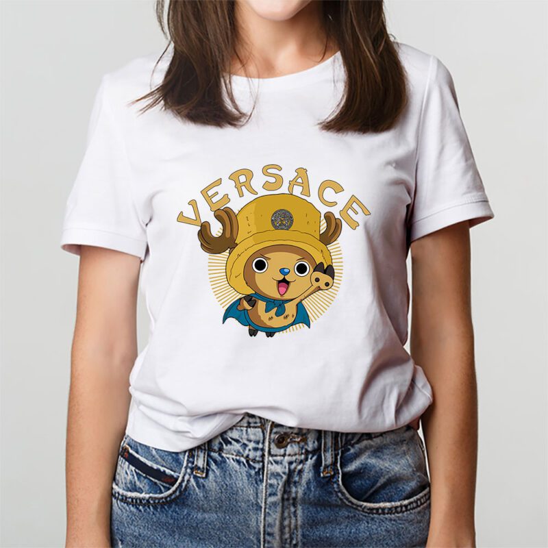 Chopperman Tony Tony Chopper One Piece Versace Brand Unisex T Shirt Cotton Tee TAT6280 3