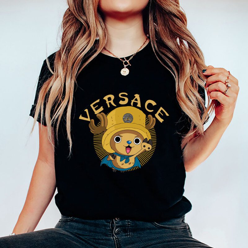 Chopperman Tony Tony Chopper One Piece Versace Brand Unisex T Shirt Cotton Tee TAT6280 5