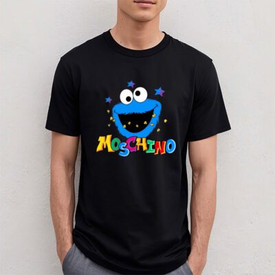 Cookie Monster Sesame Street Moschino Unisex T Shirt TAT5458 4