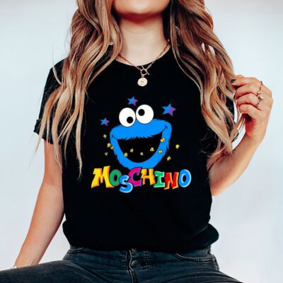 Cookie Monster Sesame Street Moschino Unisex T Shirt TAT5458 5