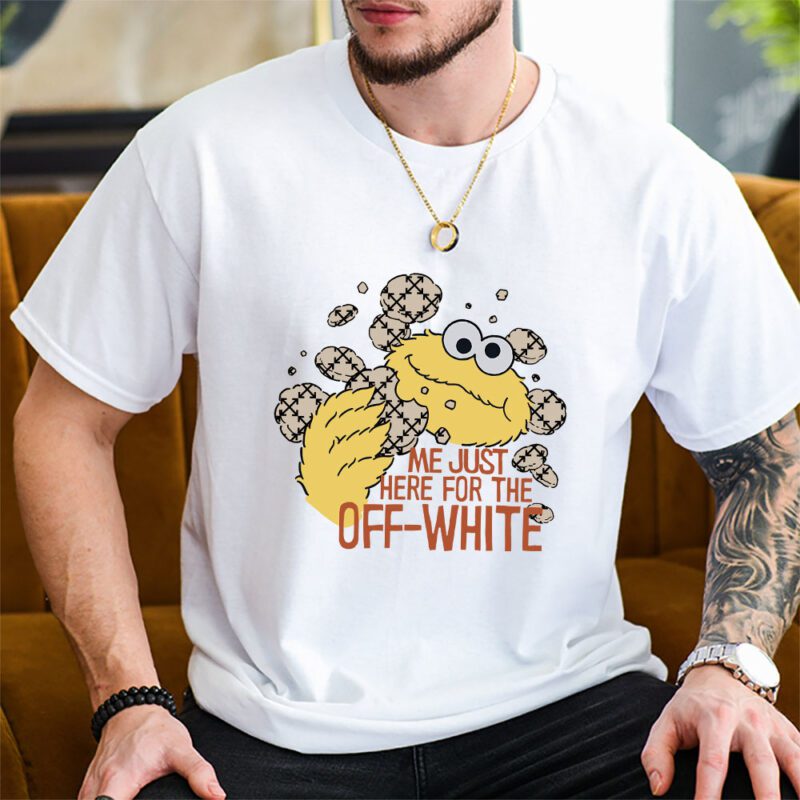 Cookie Monster Sesame Street Offwhite Unisex T Shirt TAT5459 2