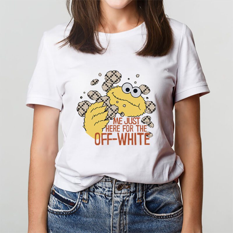 Cookie Monster Sesame Street Offwhite Unisex T Shirt TAT5459 3