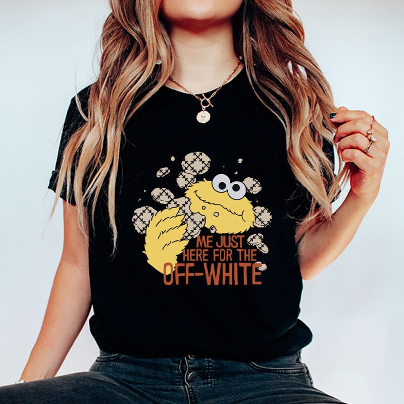 Cookie Monster Sesame Street Offwhite Unisex T Shirt TAT5459 5