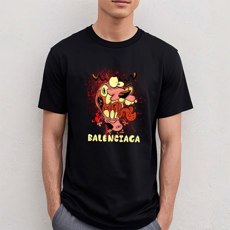 Courage The Cowardly Dog Balenciaga Unisex T Shirt Cotton Tee TAT7002 4