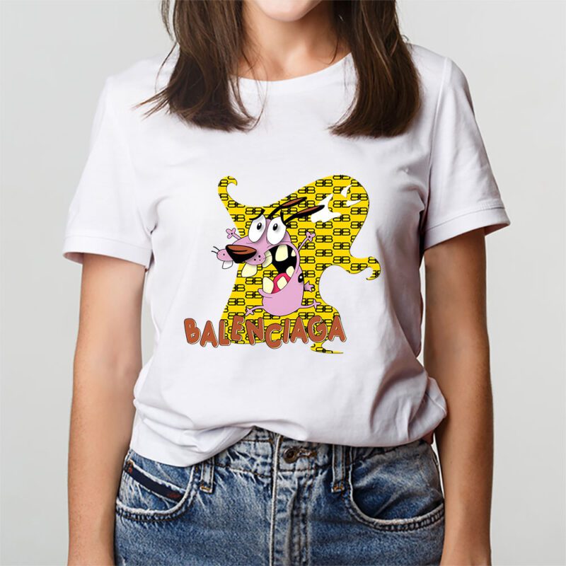 Courage The Cowardly Dog Balenciaga Unisex T Shirt Cotton Tee TAT7004 3