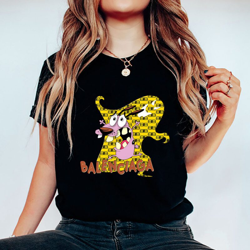 Courage The Cowardly Dog Balenciaga Unisex T Shirt Cotton Tee TAT7004 5