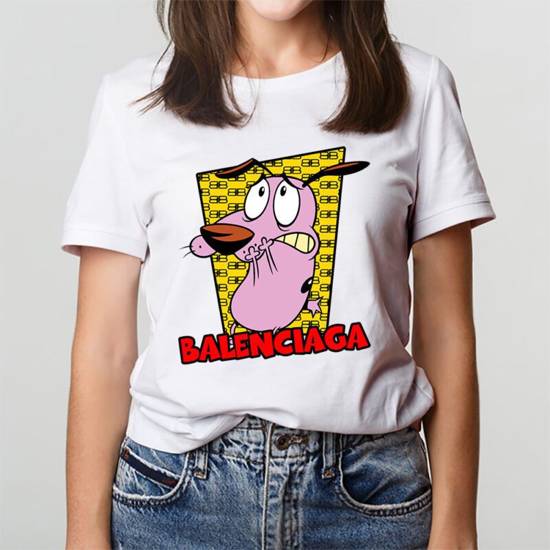 Courage The Cowardly Dog Balenciaga Unisex T Shirt Cotton Tee TAT7006 3