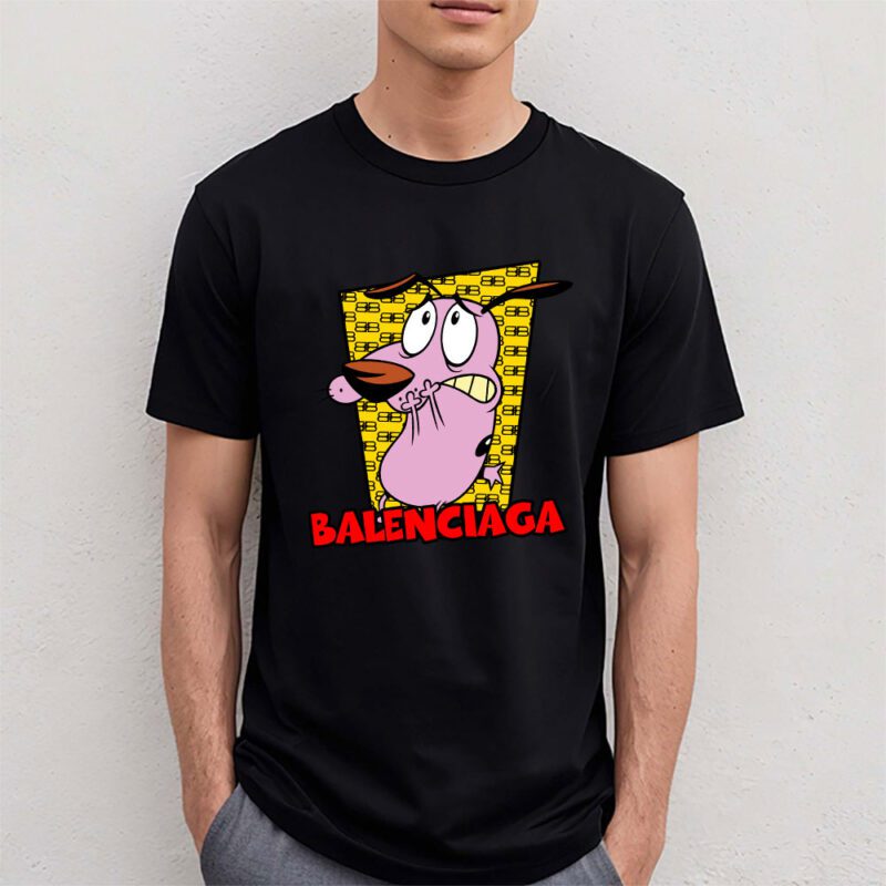 Courage The Cowardly Dog Balenciaga Unisex T Shirt Cotton Tee TAT7006 4