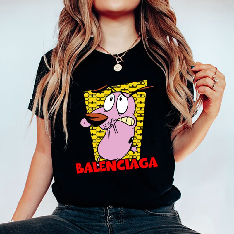 Courage The Cowardly Dog Balenciaga Unisex T Shirt Cotton Tee TAT7006 5