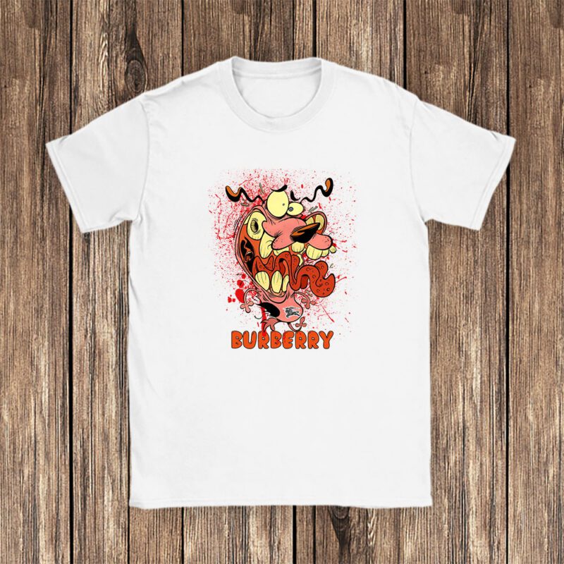 Courage The Cowardly Dog Burberry Unisex T Shirt Cotton Tee TAT7001 1