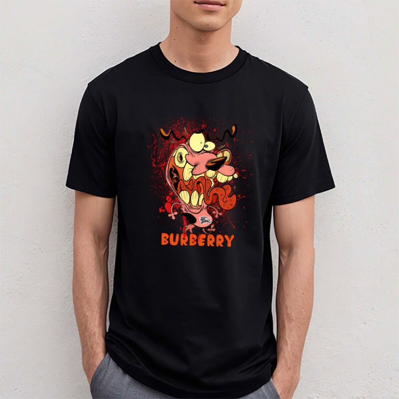 Courage The Cowardly Dog Burberry Unisex T Shirt Cotton Tee TAT7001 4