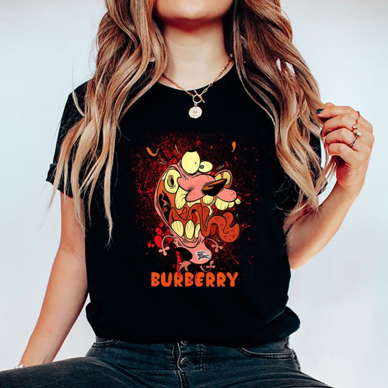 Courage The Cowardly Dog Burberry Unisex T Shirt Cotton Tee TAT7001 5
