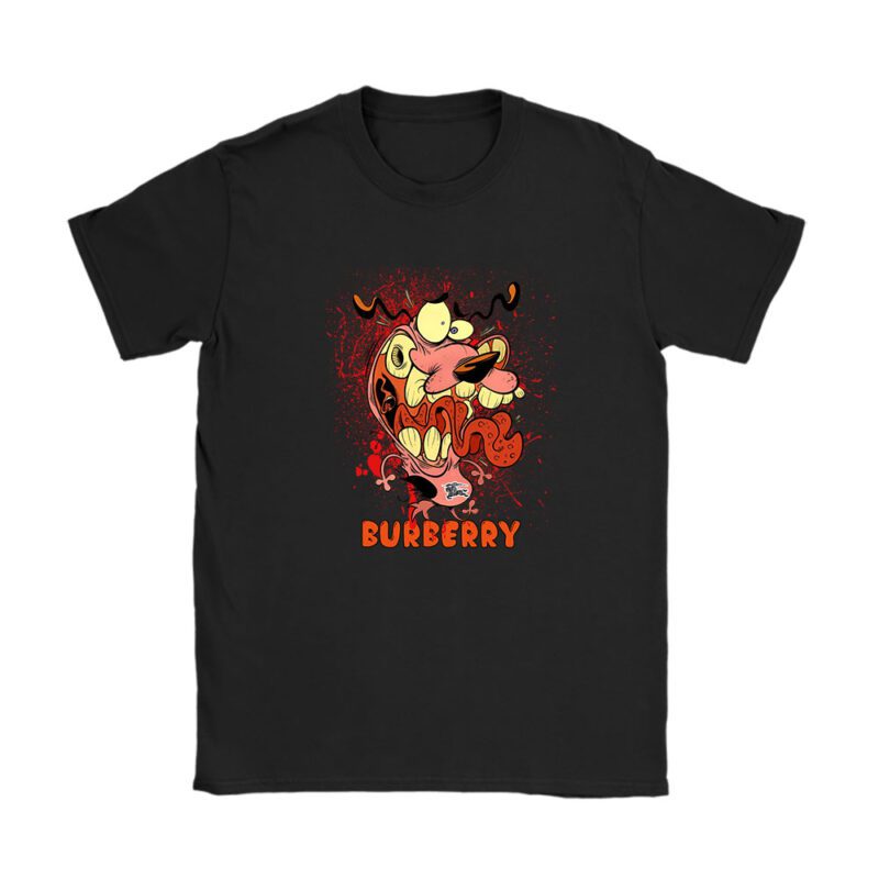 Courage The Cowardly Dog Burberry Unisex T-Shirt Cotton Tee TAT7001