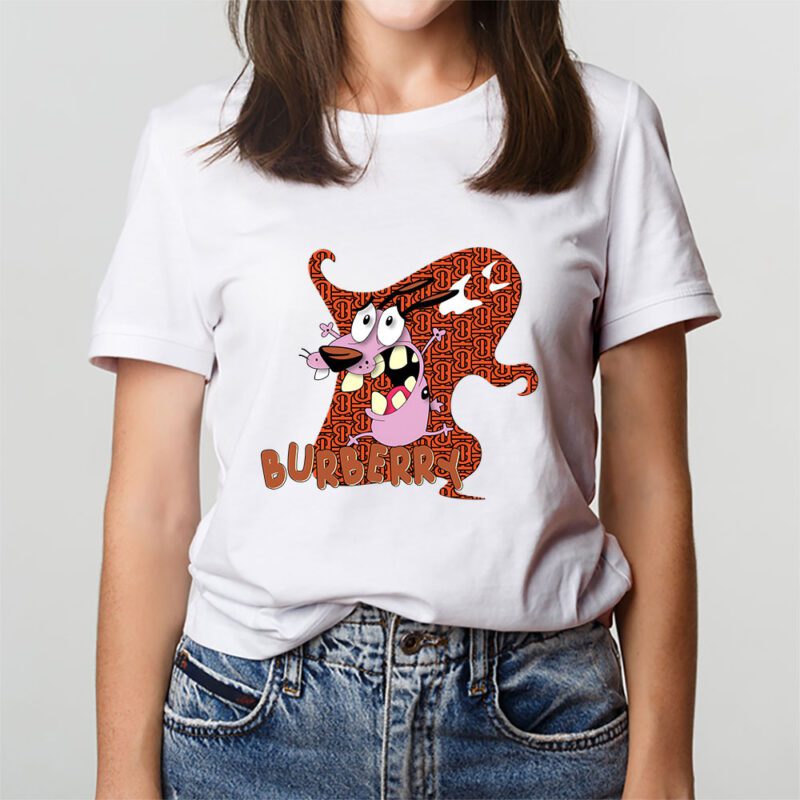 Courage The Cowardly Dog Burberry Unisex T Shirt Cotton Tee TAT7003 3