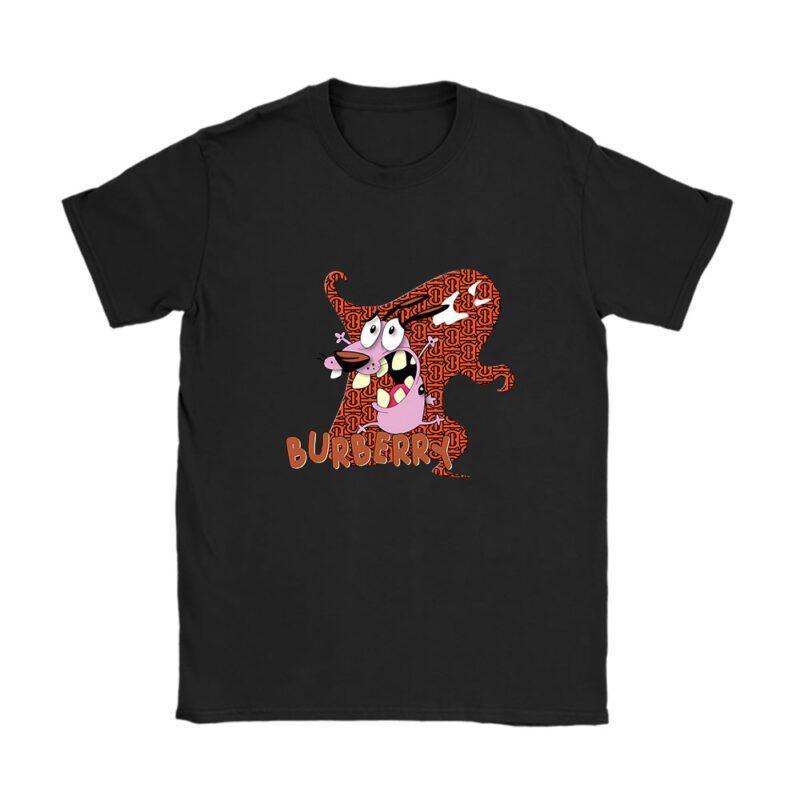 Courage The Cowardly Dog Burberry Unisex T-Shirt Cotton Tee TAT7003