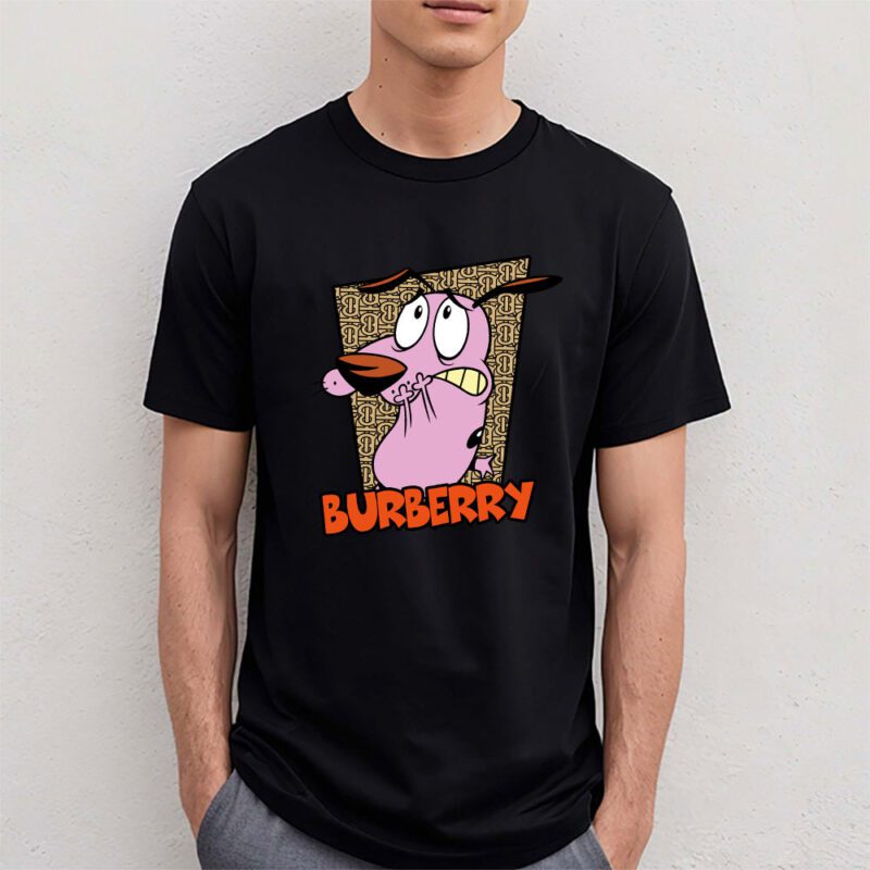 Courage The Cowardly Dog Burberry Unisex T Shirt Cotton Tee TAT7005 4