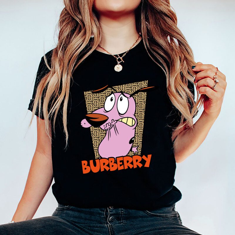 Courage The Cowardly Dog Burberry Unisex T Shirt Cotton Tee TAT7005 5
