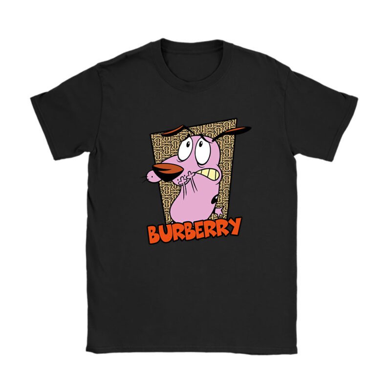 Courage The Cowardly Dog Burberry Unisex T-Shirt Cotton Tee TAT7005