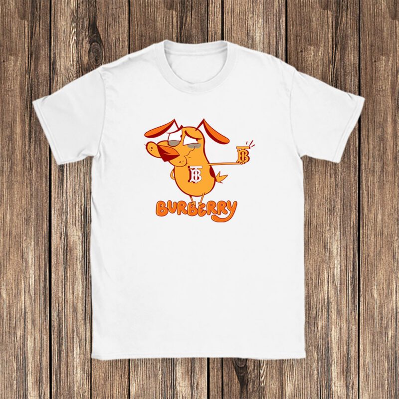 Courage The Cowardly Dog Burberry Unisex T Shirt Cotton Tee TAT7007 1