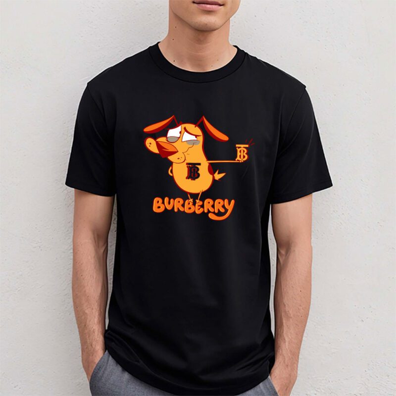 Courage The Cowardly Dog Burberry Unisex T Shirt Cotton Tee TAT7007 4