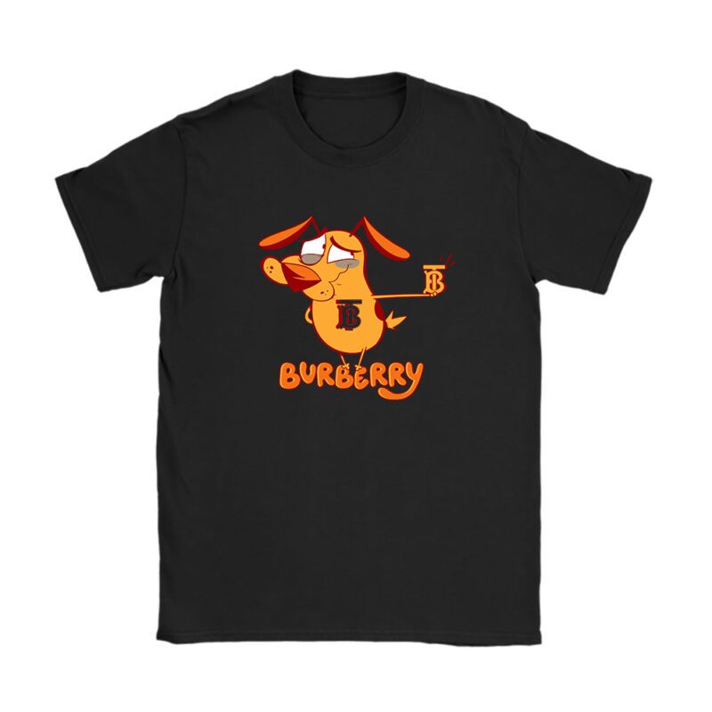 Courage The Cowardly Dog Burberry Unisex T-Shirt Cotton Tee TAT7007