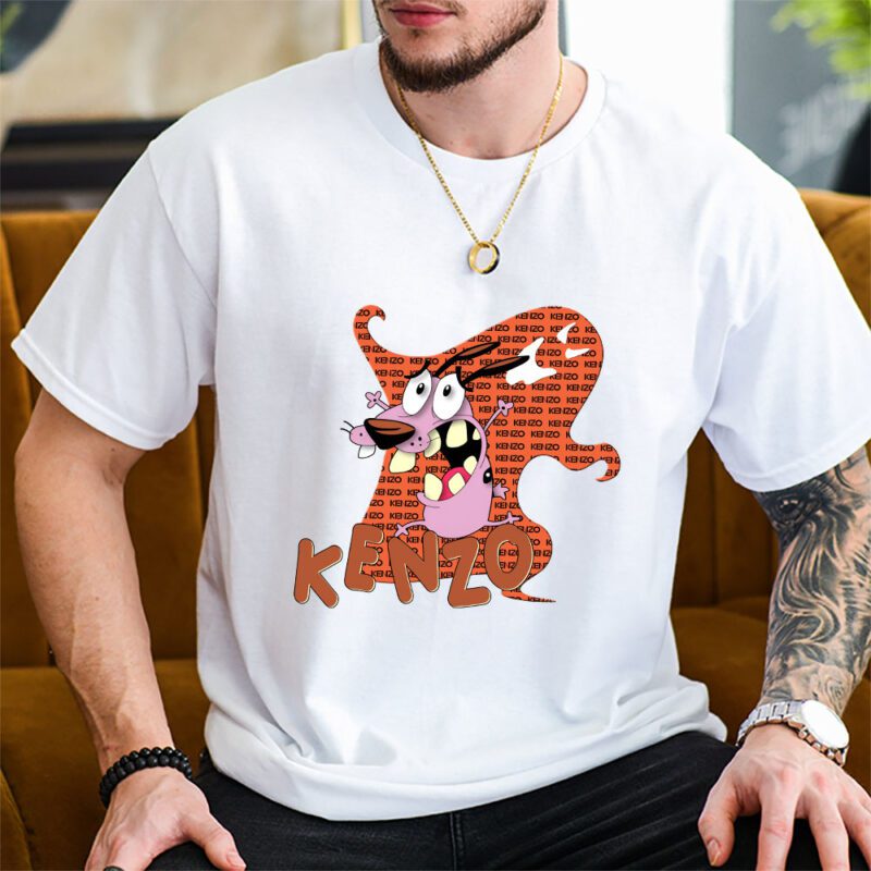 Courage The Cowardly Dog Kenzo Unisex T Shirt Cotton Tee TAT7015 2