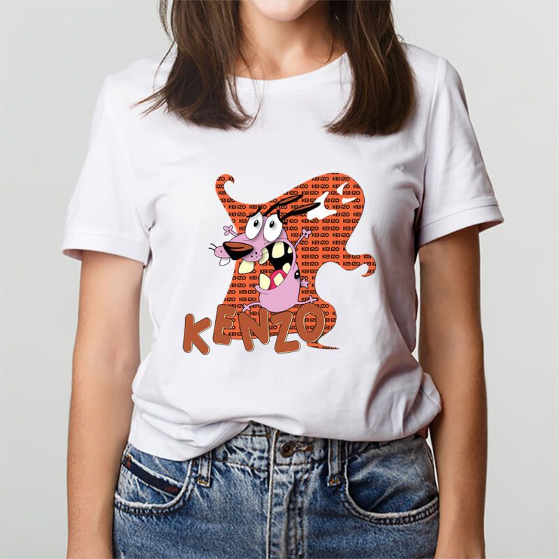 Courage The Cowardly Dog Kenzo Unisex T Shirt Cotton Tee TAT7015 3