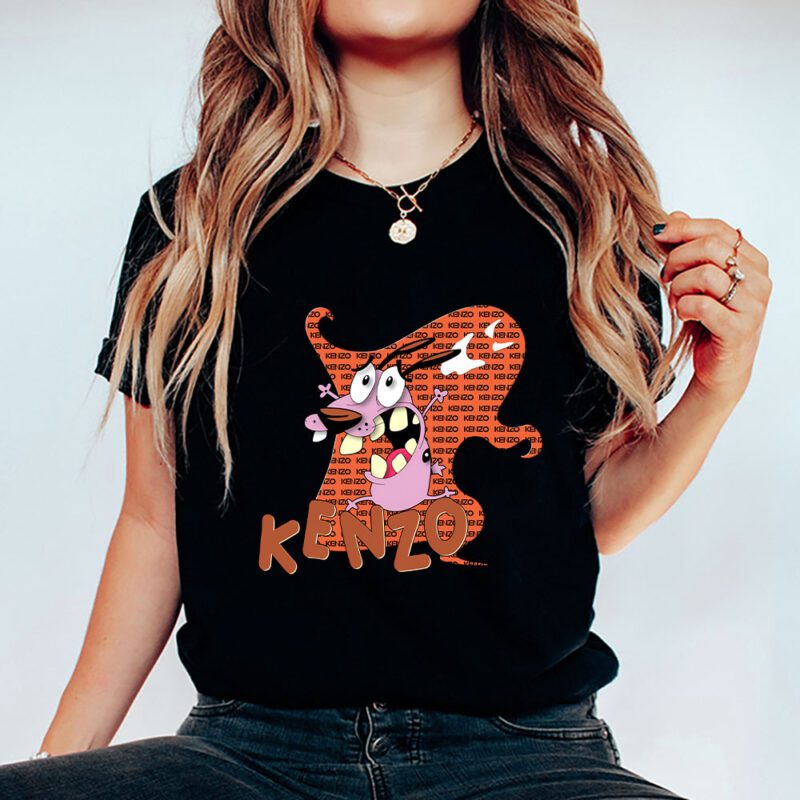 Courage The Cowardly Dog Kenzo Unisex T Shirt Cotton Tee TAT7015 5