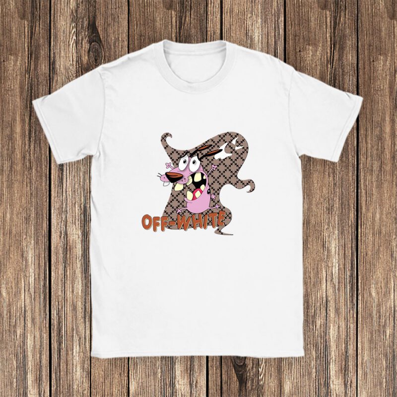 Courage The Cowardly Dog Offwhite Unisex T Shirt Cotton Tee TAT7019 1