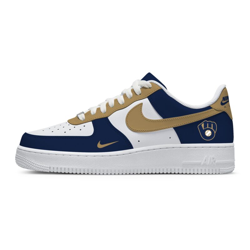 Custom Air Force 1 Low x MLB Milwaukee Brewers AF1 Limited Sneakers For Fan TCB1116