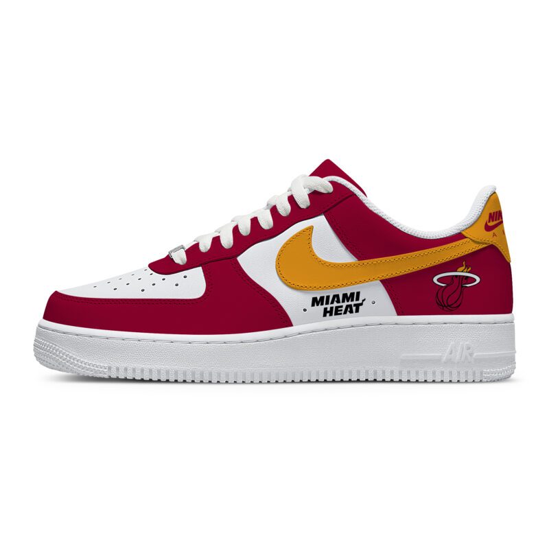 Custom Air Force 1 Low x NBA Miami Heat AF1 Limited Sneakers For Fan TCB1071