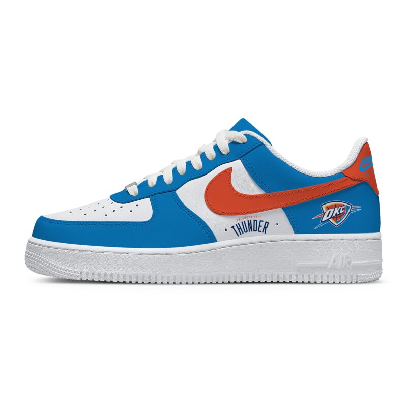 Custom Air Force 1 Low x NBA Oklahoma City Thunder AF1 Limited Sneakers For Fan TCB1037