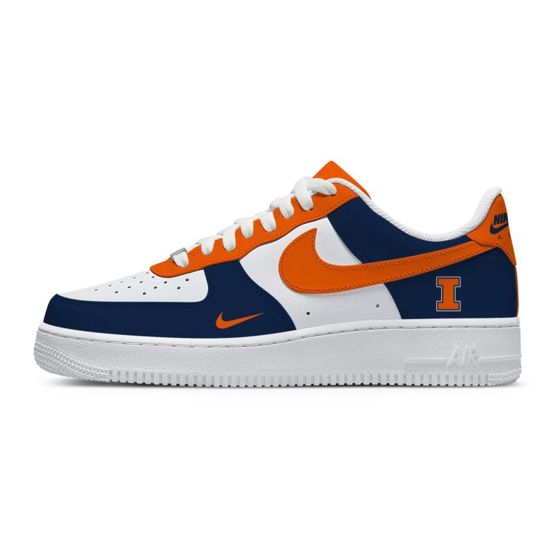 Custom Air Force 1 Low x NCAA Illinois Fighting Illini AF1 Limited Sneakers For Fan TCB1052