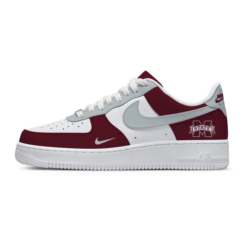 Custom Air Force 1 Low x NCAA Mississippi State Bulldogs AF1 Limited Sneakers For Fan TCB1110