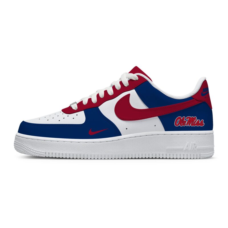 Custom Air Force 1 Low x NCAA Ole Miss Rebels AF1 Limited Sneakers For Fan TCB1050