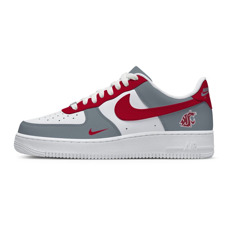 Custom Air Force 1 Low x NCAA Washington State Cougars AF1 Limited Sneakers For Fan TCB1111