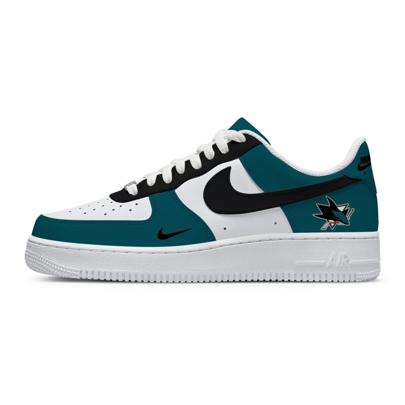 Custom Air Force 1 Low x NHL San Jose Sharks AF1 Limited Sneakers For Fan TCB1127