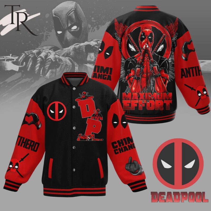 Deadpool Maximum Effort Baseball Jacket TBJ1044