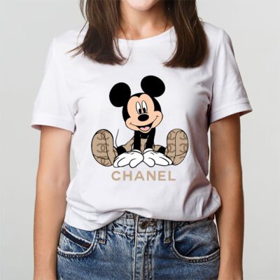 Disney Mickey Chanel Unisex T Shirt Cotton Tee TAT14289 3