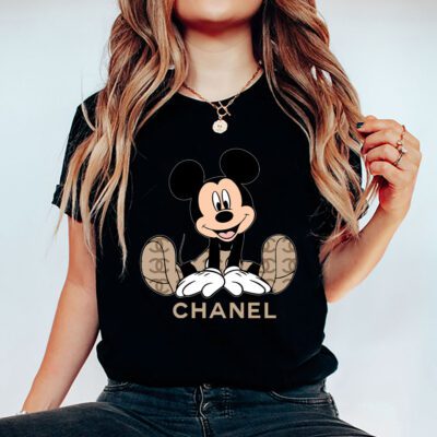 Disney Mickey Chanel Unisex T Shirt Cotton Tee TAT14289 5