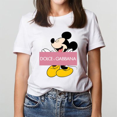 Disney Mickey Dolce Gabbana Unisex T Shirt Cotton Tee TAT14291 3