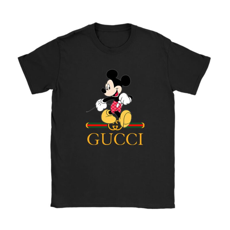 Disney Mickey Gucci Unisex T-Shirt Cotton Tee TAT14293