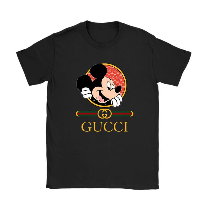 Disney Mickey Gucci Unisex T-Shirt Cotton Tee TAT14295