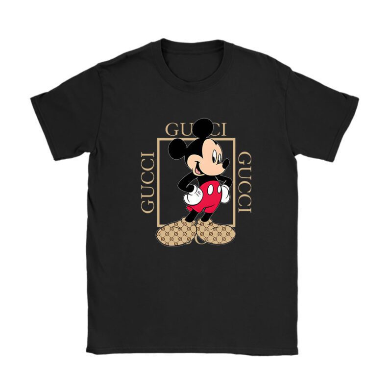 Disney Mickey Gucci Unisex T-Shirt Cotton Tee TAT14297