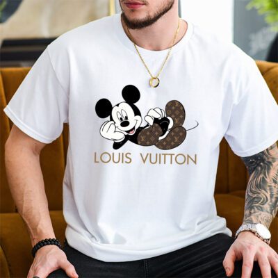 Disney Mickey Louis Vuitton Unisex T Shirt Cotton Tee TAT14299 2