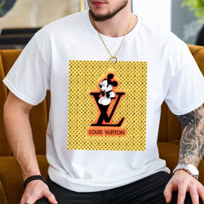 Disney Mickey Louis Vuitton Unisex T Shirt Cotton Tee TAT14301 2